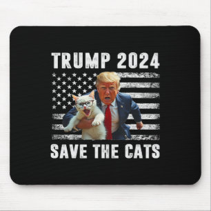 Alfombrilla De Ratón Vota Trump 2025 Divertido Salva Los Gatos 