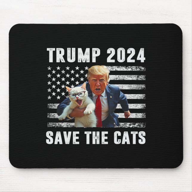 Alfombrilla De Ratón Vote Trump 2025 Funny Save The Cats  (Frente)