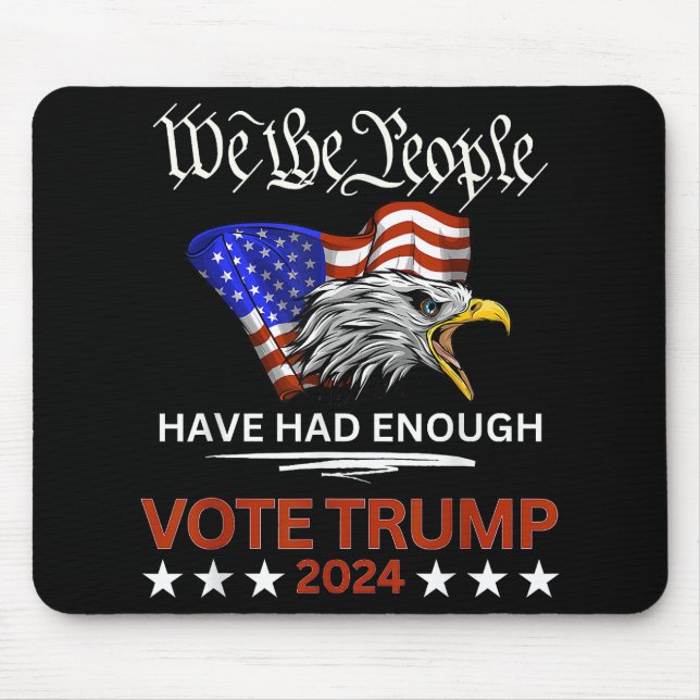 Alfombrilla De Ratón VOTO pro republicano TRUMP 2024 Nosotros los puebl (Frente)