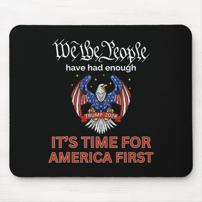 Alfombrilla De Ratón Voto Republicano Trump 2024 América Primero Nosotr (Frente)