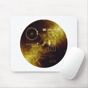 Alfombrilla De Ratón Voyager 1 + 2 Sonidos de la cubierta dorada del ré