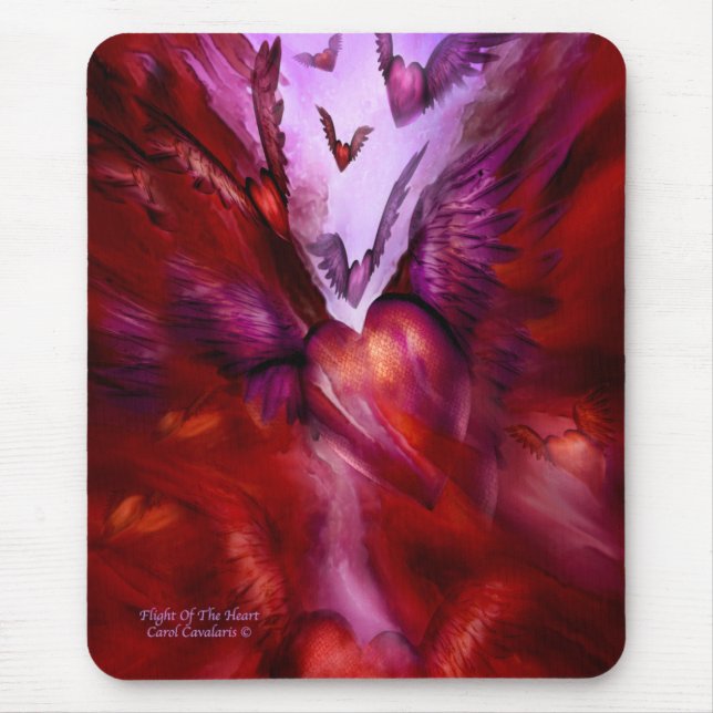 Alfombrilla De Ratón Vuelo del corazón Mousepad (Frente)