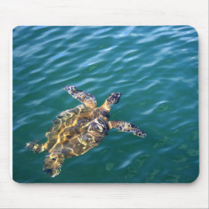 Alfombrilla De Ratón Vuelo Honu Mousepad - tortuga de mar verde