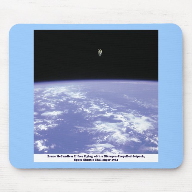 Alfombrilla De Ratón Vuelo libre de McCandless del astronauta con (Frente)