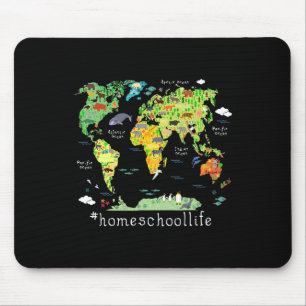 Alfombrilla De Ratón Vuelta A La Escuela Hogar Mapa Mundial Geografía