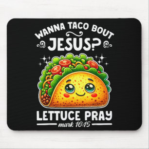 Alfombrilla De Ratón W Taco Sobre Jesús Lechuga Reza Cinco De Mayo Cris