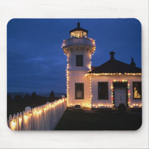 Alfombrilla De Ratón WA, Mukilteo, faro de Mukilteo, establecido 2