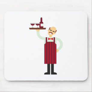Alfombrilla De Ratón Waiter with Wine
