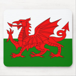 Alfombrilla De Ratón Wales flag Welsh red dragon