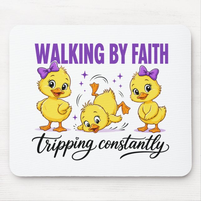 Alfombrilla De Ratón Walking By Faith Ducks Mouse Pad  (Frente)