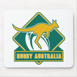 Alfombrilla De Ratón wallaby del canguro de Australia del rugbi