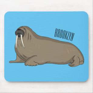 Alfombrilla De Ratón Walrus cartoon illustration 