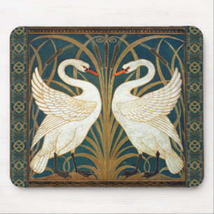 Alfombrilla De Ratón Walter Crane Swan, Rush E Iris Art Nouveau