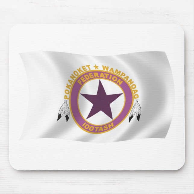 Alfombrilla De Ratón Wampanoag Tribe Flag Mousepad (Frente)