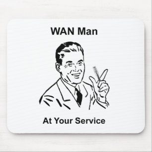 Alfombrilla De Ratón WAN Man At Your Service Retro Tech
