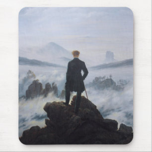 Alfombrilla De Ratón Wanderer encima del mar de niebla
