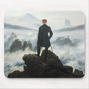 Alfombrilla De Ratón Wanderer por encima del mar de niebla, Friedrich