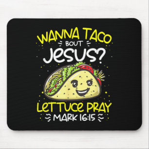 Alfombrilla De Ratón Wanna Taco sobre Jesus Cinco De Mayo Funny Christi
