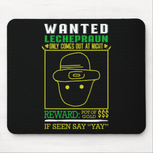 Alfombrilla De Ratón Wanted Leprechaun Gold Rewards - Pot De Oro