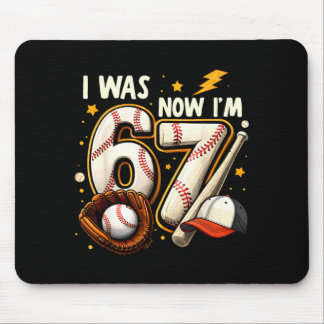 Alfombrilla De Ratón Was 6 7 birthday boy baseball funny 6 7 meme kids