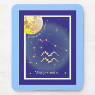 Alfombrilla De Ratón Wassermann 21. Januar bis 18. Febrero Mauspad