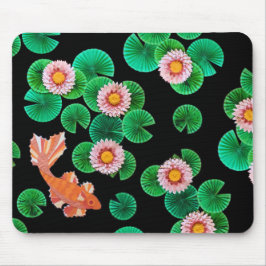 Alfombrilla De Ratón Water Lilies y Koi Fish Mousepad