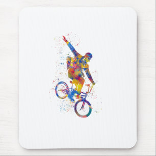 Alfombrilla De Ratón Watercolor bmx rider