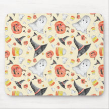 Watercolor Halloween Spooky Cute Ghost Witch Candy