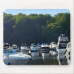 Alfombrilla De Ratón Waterfront Marina<br><div class="desc">Feel the charm of waterfront escape with this tranquil harbor view. Surrounded by boats,  soft reflections,  and open water,  this image captures the laid-back rhythm of coastal travel. A beautiful image on your table for those who love boats</div>