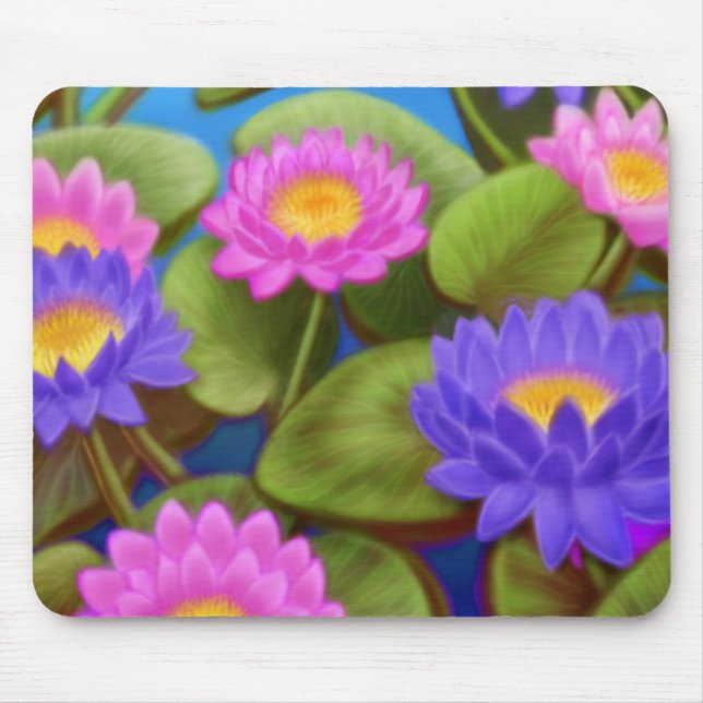 Alfombrilla De Ratón Waterlilies Mousepad (Frente)