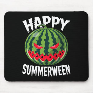 Alfombrilla De Ratón Watermelon Jackolantern Summer Halloween Happy Sum