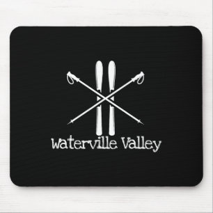 Alfombrilla De Ratón Waterville Valley Rústico Esquí Esquís Bastones de