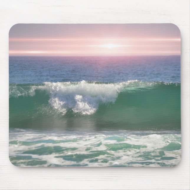 Alfombrilla De Ratón Wave oceánica Sunset Art Mouse Pad (Frente)