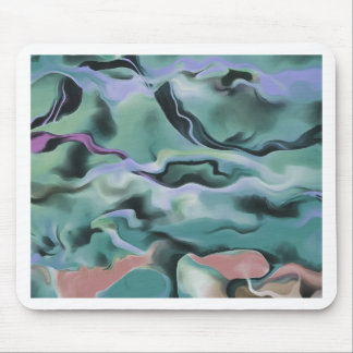 Alfombrilla De Ratón Waves In Harmony Acrylic Pour Abstract Art 
