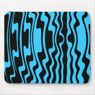 Alfombrilla De Ratón Wavey Stripey - Azul y negro