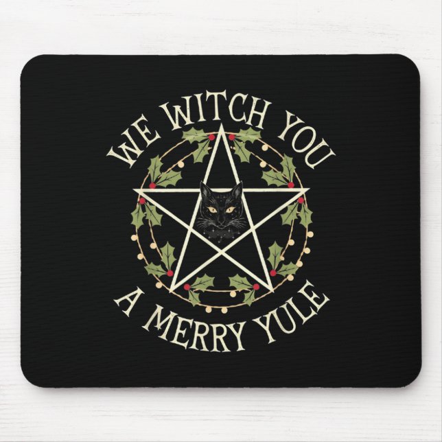 Alfombrilla De Ratón We Witch You A Merry Yule Winter Solstice Christma (Frente)