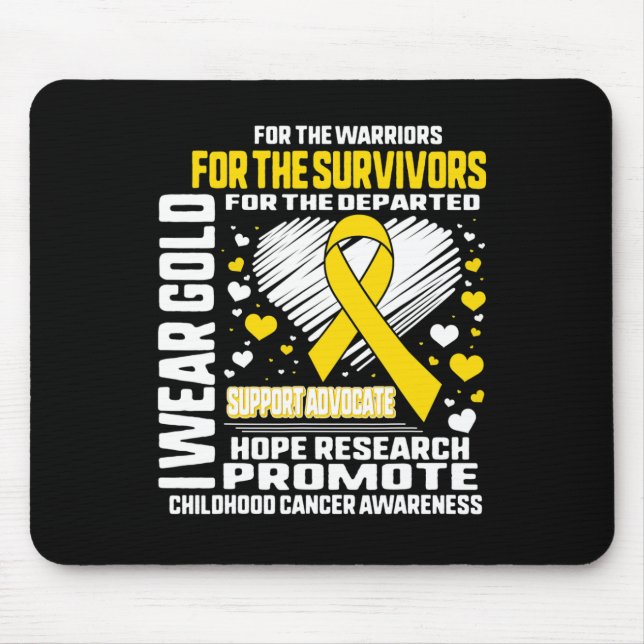 Alfombrilla De Ratón Wear Gold Para Los Guerreros Que Conceden El Cánce (Frente)