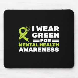 Alfombrilla De Ratón Wear Green Para Concienciación Sobre La Salud Ment