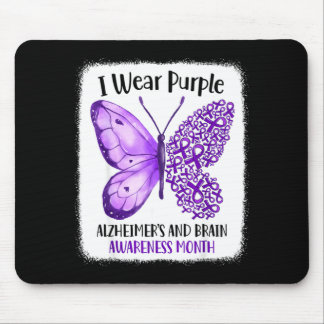 Alfombrilla De Ratón Wear purple alzheimer's and brain awareness month