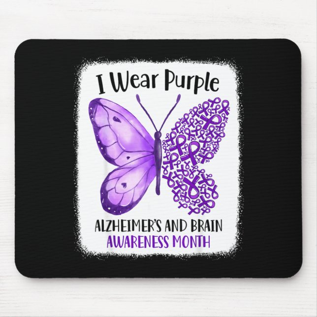 Alfombrilla De Ratón Wear purple alzheimer's and brain awareness month (Frente)