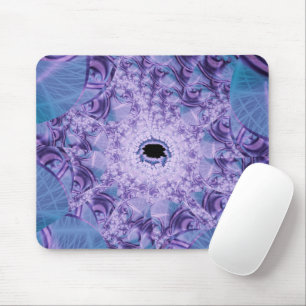 Alfombrilla De Ratón Web   Arte fractal púrpura y azul