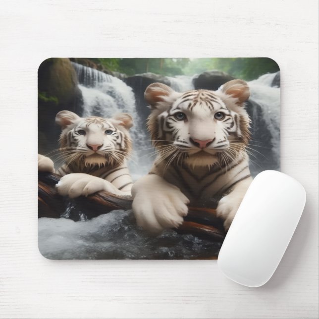 Alfombrilla De Ratón Wed Tiger Cubs Mouse Pad (Con ratón)