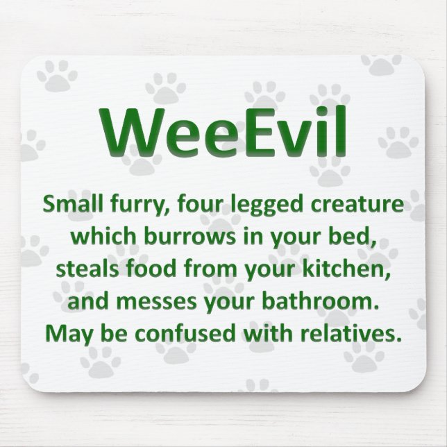 Alfombrilla De Ratón WeeEvil Mousepad (Frente)