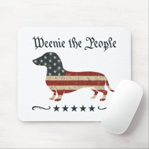 Alfombrilla De Ratón Weenie El Pueblo Dachshund 4 De Julio