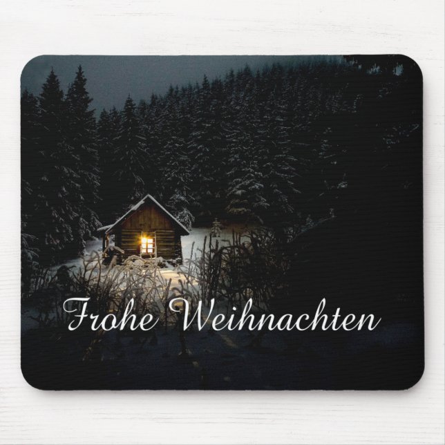 Alfombrilla De Ratón Weihnachtsgrüße mit Hexenhaus (Frente)