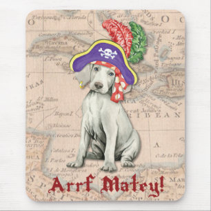 Alfombrilla De Ratón Weimaraner Pirate