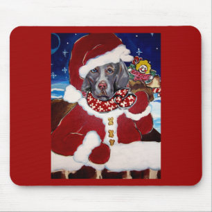 Alfombrilla De Ratón Weimaraner Santa