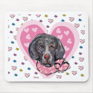 Alfombrilla De Ratón Weimaraner Valentine