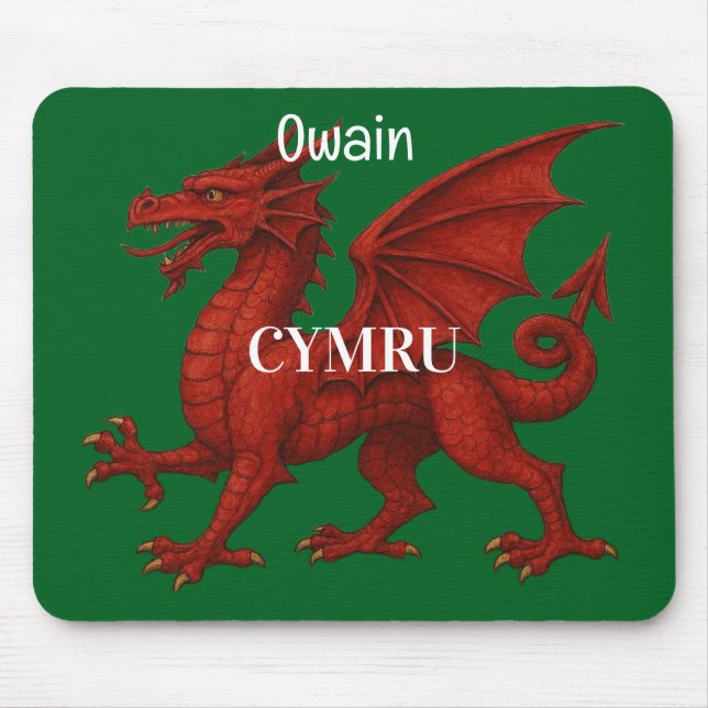 Alfombrilla De Ratón   Welsh dragon Mousepad (Frente)