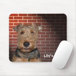 Alfombrilla De Ratón Welsh Terrier en la pared de ladrillo
